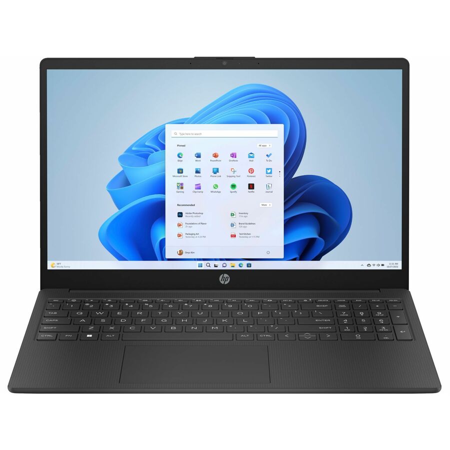 HP 15.6" Notebook - Full HD - 1920 x 1080 - (Intel N-Series N100 Quad-core (4 Core) - 4 GB Total RAM - 128 GB Flash Memory - Jet Black - Refurbished