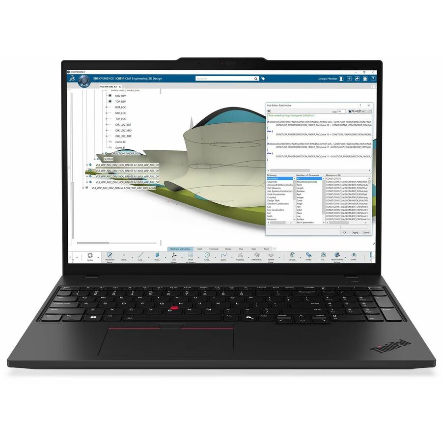 Lenovo ThinkPad P16s Gen 4 21QV003HUS 16" Touchscreen Mobile Workstation - WQUXGA - 60 Hz - Intel Core Ultra 7 2nd Gen 265H - vPro Technology - 64 GB - 2 TB SSD - English Keyboard - Black