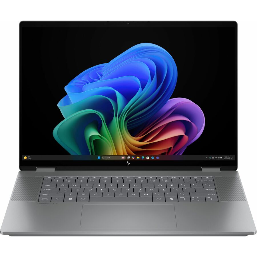 HP OmniBook X Flip 16-be0000 16-be0003dx 16" Touchscreen Convertible 2 in 1 Notebook - 2K - AMD Ryzen 5 220 - 8 GB - 512 GB SSD - Meteor Silver Aluminum