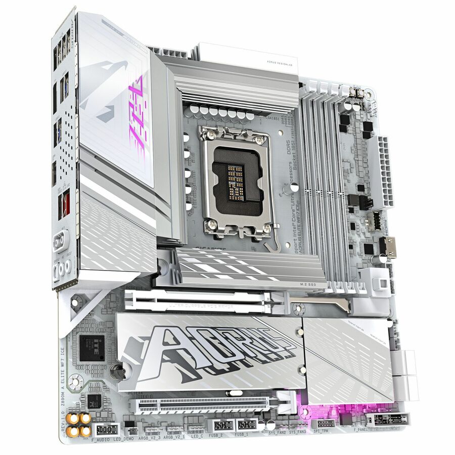 GIGABYTE Ultra Durable Z890M A ELITE WF7 ICE Gaming Desktop Motherboard - Intel Z890 Chipset - Socket LGA-1851 - Micro ATX