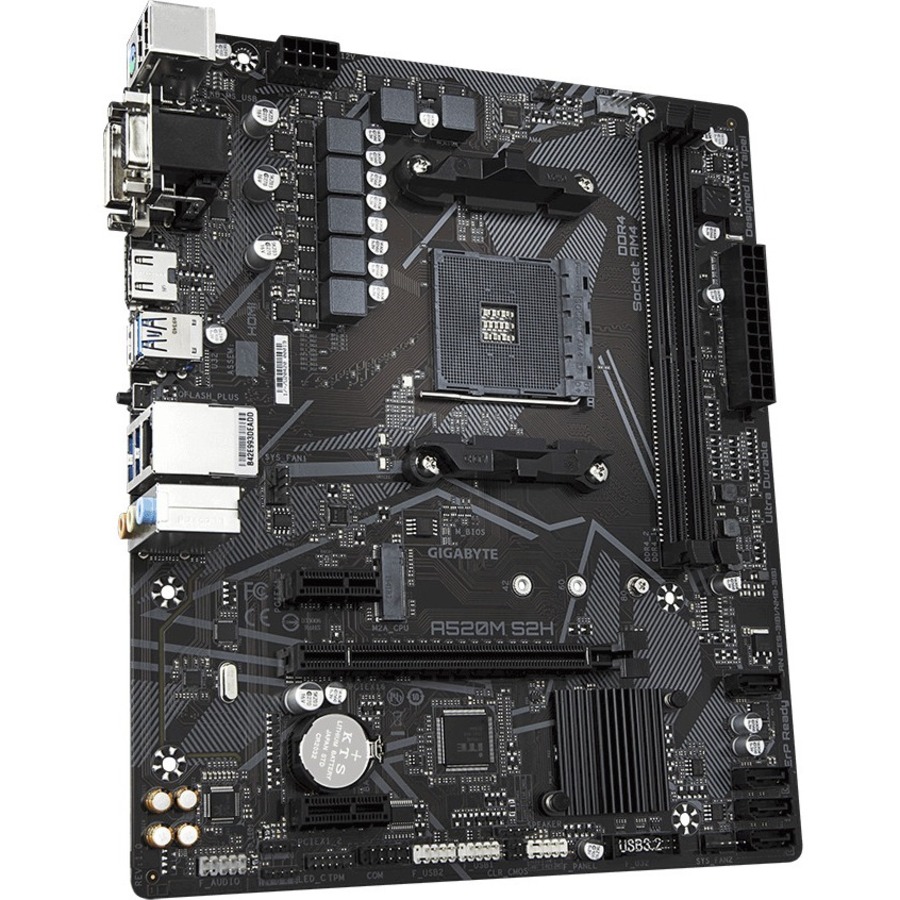 GIGABYTE Ultra Durable A520M S2H Desktop Motherboard - AMD A520 Chipset - Socket AM4 - Micro ATX