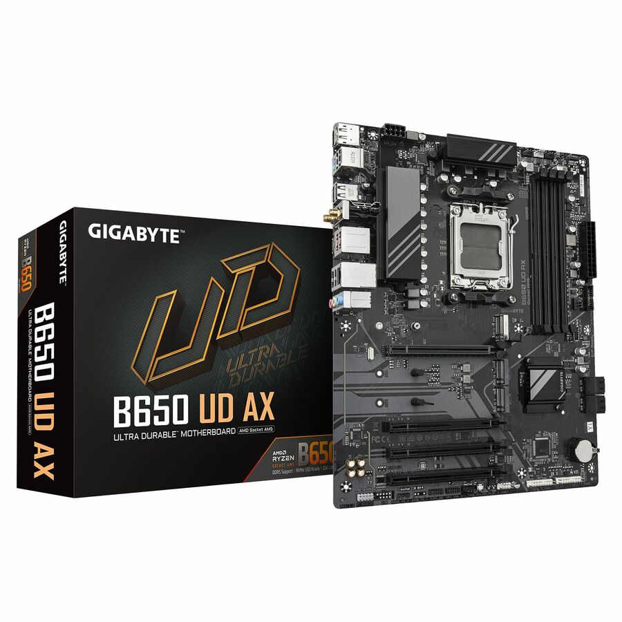 GIGABYTE Ultra Durable B650 UD AX Gaming Desktop Motherboard - AMD B650 Chipset - Socket AM5 - ATX