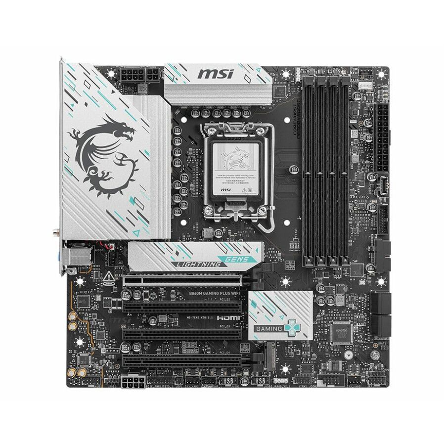 MSI B860M GAMING PLUS WIFI Gaming Desktop Motherboard - Intel B860 Chipset - Socket LGA-1851 - Micro ATX