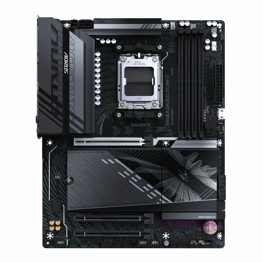 GIGABYTE Ultra Durable B850 AORUS ELITE WIFI7 Gaming Desktop Motherboard - AMD B850 Chipset - Socket AM5 - ATX