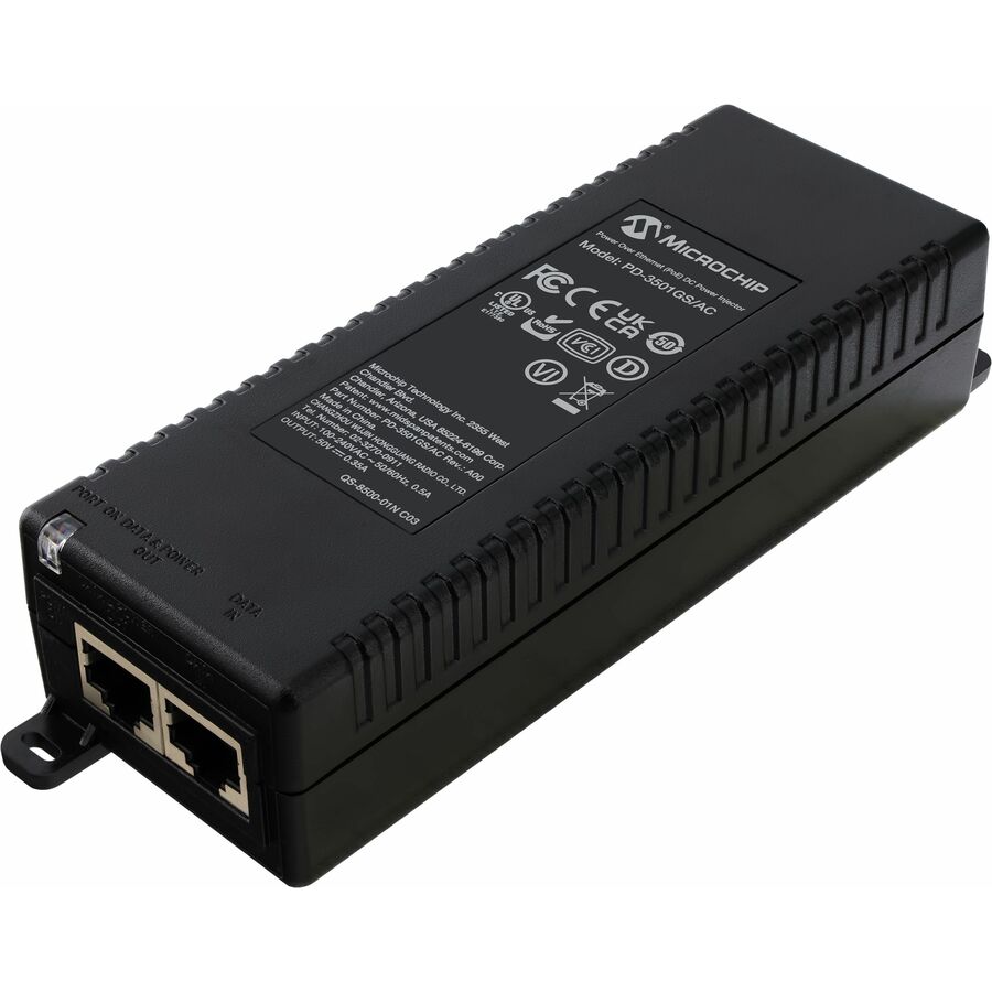 Microchip PD-3501GS/AC PoE Injector with power cord