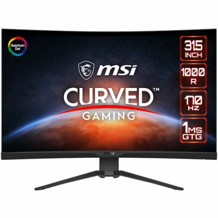 MSI MAG325CQRFQD 32" Class WQHD Curved Screen Gaming LCD Monitor - 16:9
