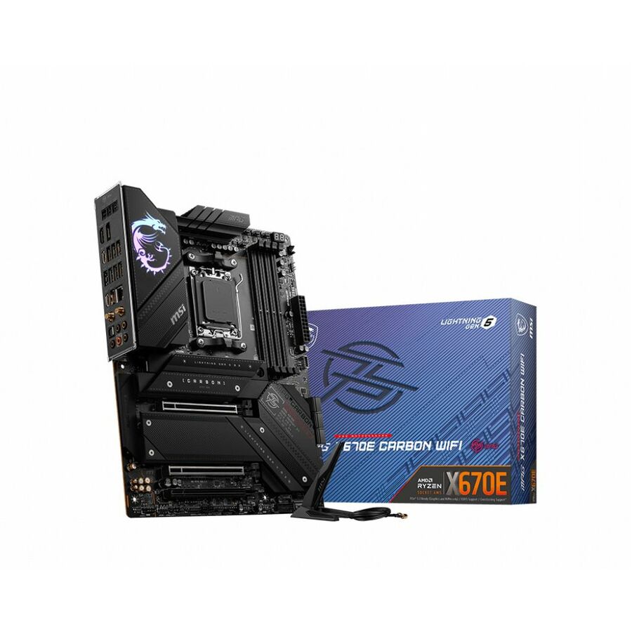 MSI MPG X670E CARBON WIFI Gaming Desktop Motherboard - AMD X670 Chipset - Socket AM5 - ATX