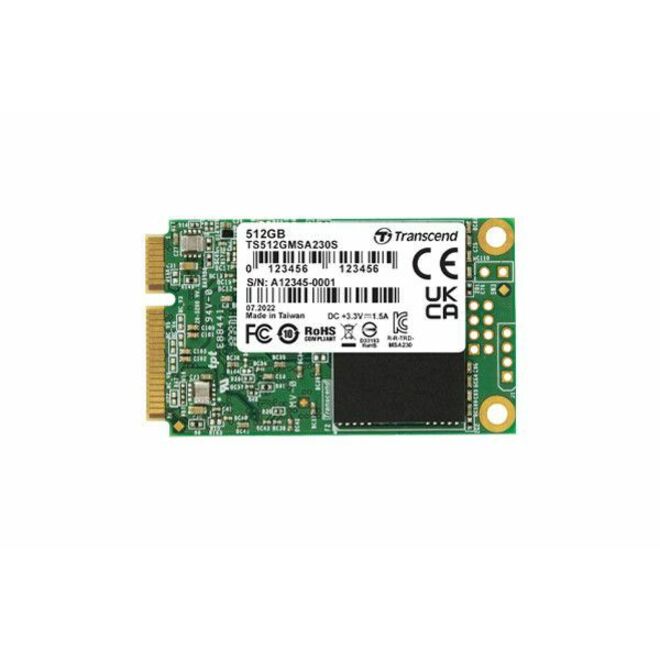 Transcend 230S 512 GB Solid State Drive - mSATA Internal - SATA (SATA/600)