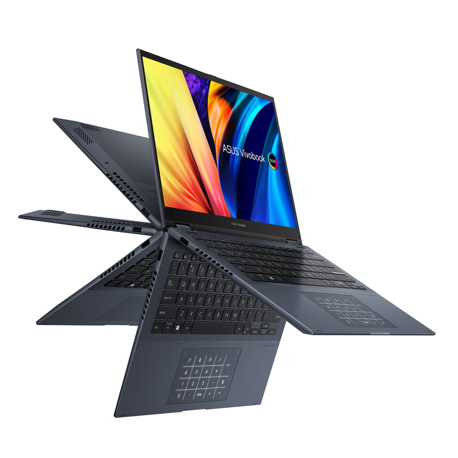 Asus Vivobook S 14 Flip TN3402 TN3402QA-DB56T 14" Touchscreen Convertible Notebook - WUXGA - AMD Ryzen 5 5600H - 16 GB - 512 GB SSD - Quiet Blue