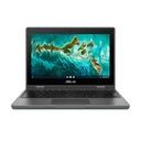 Asus Chromebook Flip CR1 CR1100FKA-YZ142T-L 11.6" Touchscreen Rugged Convertible 2 in 1 Chromebook - HD - Intel Celeron N5100 - 4 GB - 32 GB Flash Memory - Dark Gray