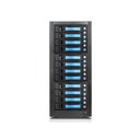 RAIDage JAGE9BT12HDBL Drive Enclosure 12Gb/s SAS, SATA/600 - Mini-SAS HD Host Interface Tower - Black, Blue