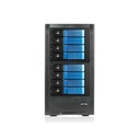 RAIDage JAGE6BT8HDBL-DE Drive Enclosure 12Gb/s SAS, SATA/600 - Mini-SAS HD Host Interface Tower - Black, Blue