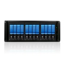 RAIDage JAGE412HDBL-DE Drive Enclosure 12Gb/s SAS, SATA/600 - Mini-SAS HD Host Interface - 4U Rack-mountable - Black, Blue