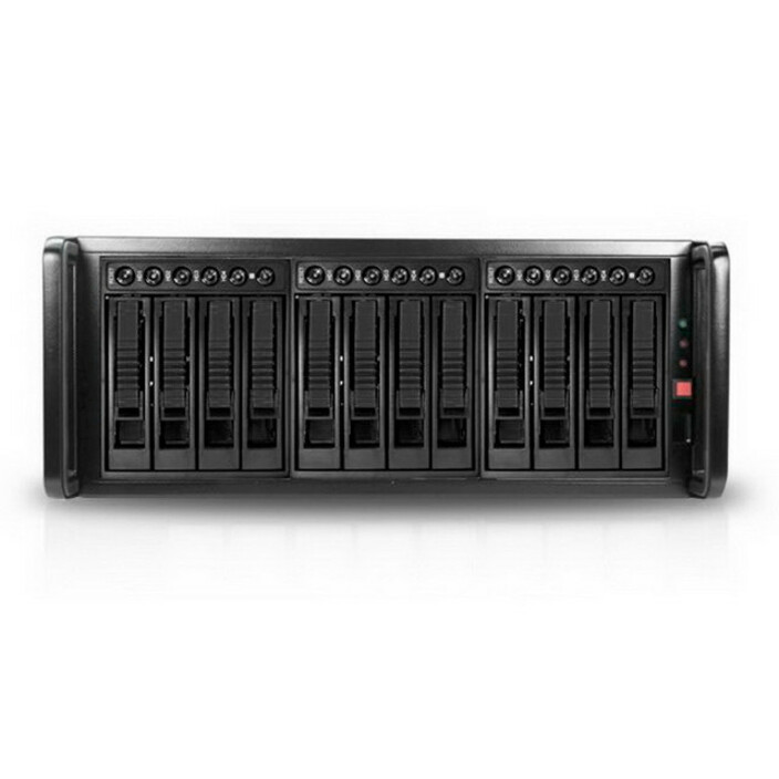 RAIDage JAGE412MSBK Drive Enclosure 12Gb/s SAS, SATA/600 - Mini-SAS HD Host Interface - 4U Rack-mountable - Black