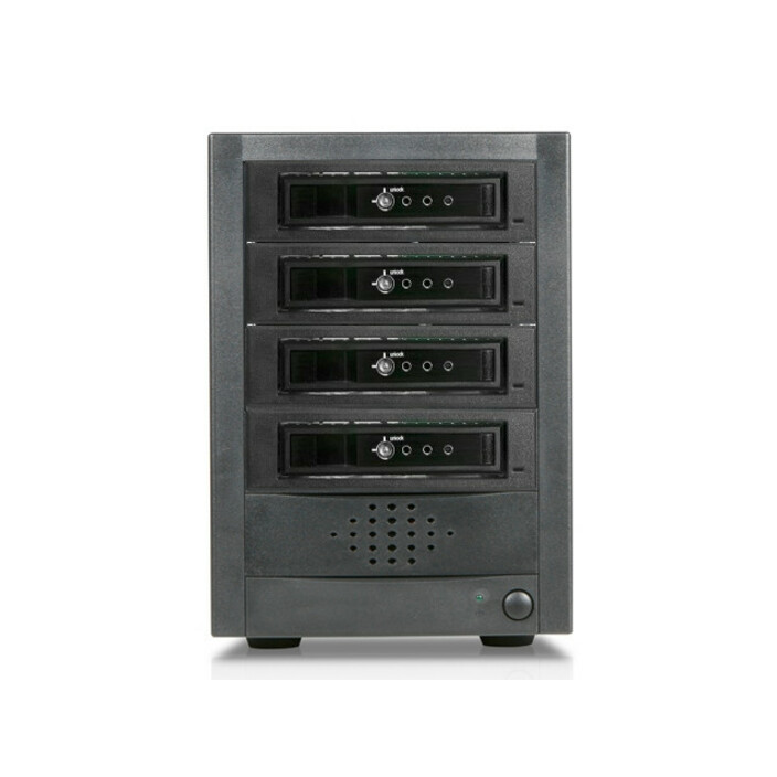 RAIDage JAGE5BT4-T7DE Drive Enclosure 12Gb/s SAS, SATA/600 - Mini-SAS HD Host Interface Tower - Black