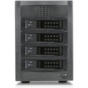 RAIDage JAGE5BT4HDBK-DE Drive Enclosure 12Gb/s SAS, SATA/600 - Mini-SAS HD Host Interface Tower - Black