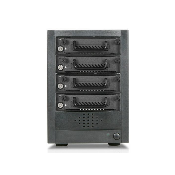 RAIDage JAGE5BT4HD-TG Drive Enclosure 12Gb/s SAS, SATA/600 - Mini-SAS HD Host Interface Tower - Black