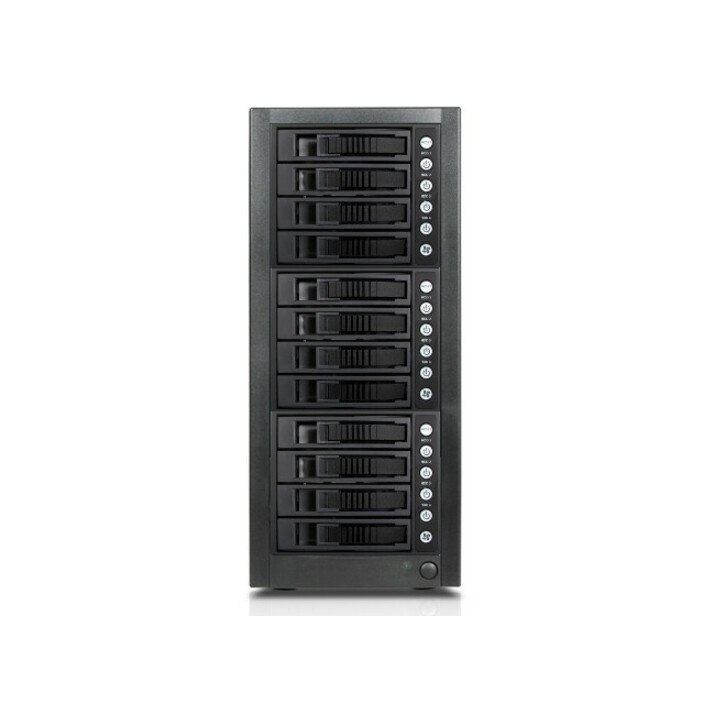 RAIDage JAGE9BT12MSBK Drive Enclosure 12Gb/s SAS, SATA/600 - Mini-SAS HD Host Interface Tower - Black