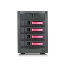 RAIDage JAGE5BT4HDRD-M1 Drive Enclosure 12Gb/s SAS, SATA/600 - Mini-SAS HD Host Interface Tower - Black, Red