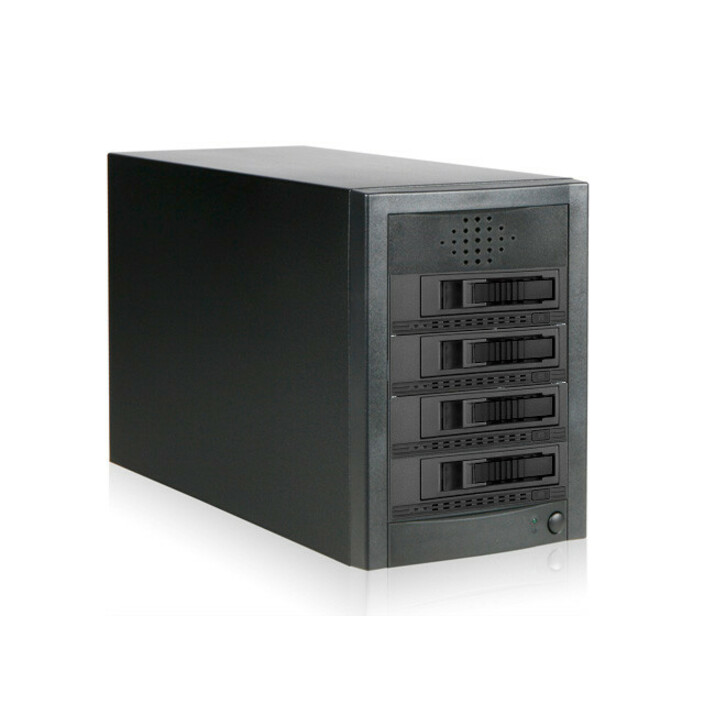 RAIDage JAGE5BT4HDBK-M1 Drive Enclosure 12Gb/s SAS, SATA/600 - Mini-SAS HD Host Interface Tower - Black