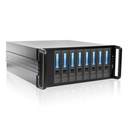 RAIDage JAGE480HDBL-M1 Drive Enclosure SAS-2, SATA/600 - Mini-SAS HD Host Interface - 4U Rack-mountable - Black, Blue