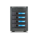 RAIDage JAGE5BT4HDBL-M1 Drive Enclosure 12Gb/s SAS, SATA/600 - Mini-SAS HD Host Interface Tower - Black, Blue