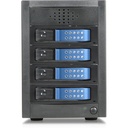RAIDage JAGE5BT4HDBL-DE Drive Enclosure 12Gb/s SAS, SATA/600 - Mini-SAS HD Host Interface Tower - Black, Blue