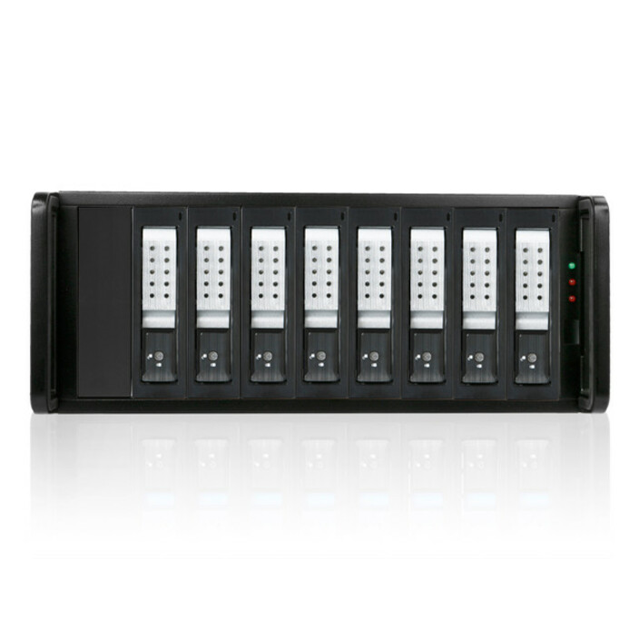 RAIDage JAGE480HDSL-DE Drive Enclosure 12Gb/s SAS, SATA/600 - Mini-SAS HD Host Interface - 4U Rack-mountable - Black, Silver