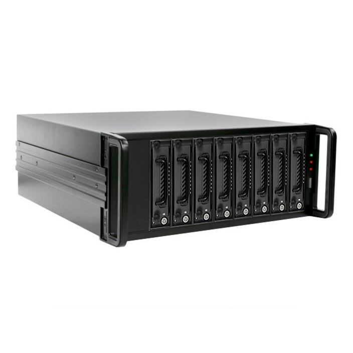 RAIDage JAGE480HD-TG Drive Enclosure 12Gb/s SAS, SATA/600 - Mini-SAS HD Host Interface - 4U Rack-mountable - Black