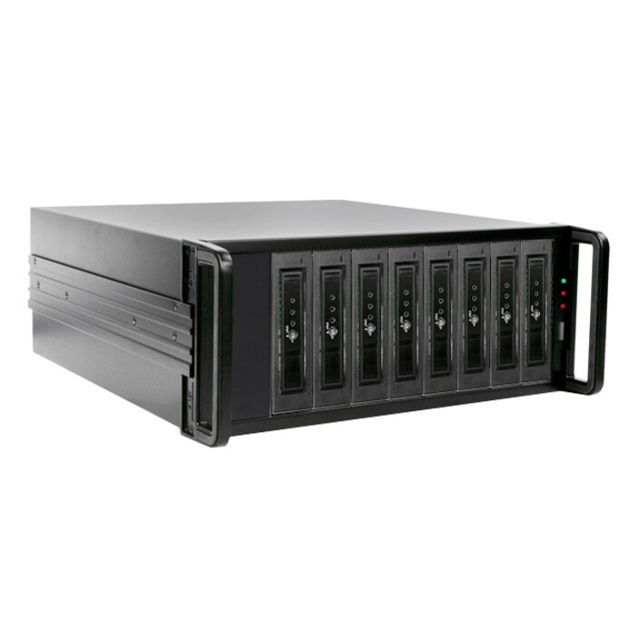 RAIDage JAGE480HD-T7DE Drive Enclosure 12Gb/s SAS, SATA/600 - Mini-SAS HD Host Interface - 4U Rack-mountable - Black