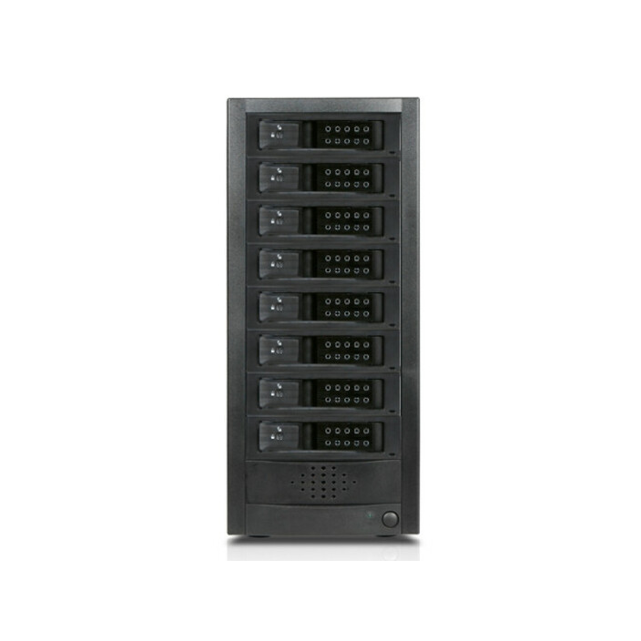 RAIDage JAGE9BT8HDBK-DE Drive Enclosure 12Gb/s SAS, SATA/600 - Mini-SAS HD Host Interface Tower - Black