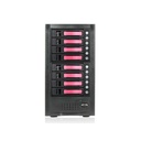 RAIDage JAGE6BT8HDRD Drive Enclosure 12Gb/s SAS, SATA/600 - Mini-SAS HD Host Interface Tower - Black, Red
