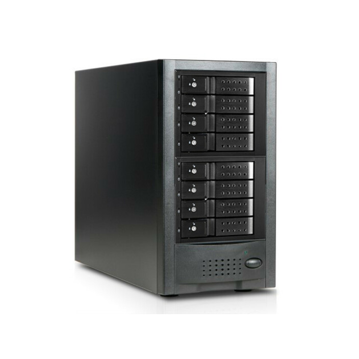 RAIDage JAGE6BT8MSBK-DE Drive Enclosure 12Gb/s SAS, SATA/600 - Mini-SAS HD Host Interface Tower - Black