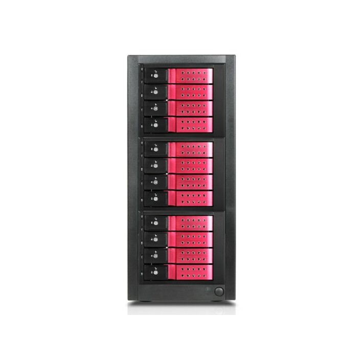 RAIDage JAGE9BT12HDRD-DE Drive Enclosure 12Gb/s SAS, SATA/600 - Mini-SAS HD Host Interface Tower - Black, Red