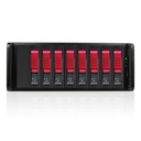 RAIDage JAGE480HDRD-DE Drive Enclosure 12Gb/s SAS, SATA/600 - Mini-SAS HD Host Interface - 4U Rack-mountable - Black, Red