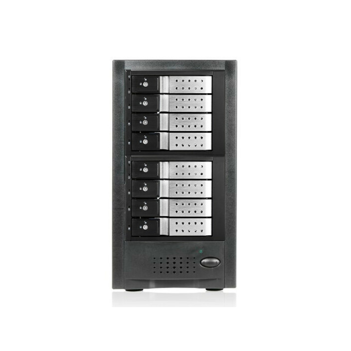 RAIDage JAGE6BT8HDSL-DE Drive Enclosure 12Gb/s SAS, SATA/600 - Mini-SAS HD Host Interface Tower - Black, Silver