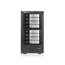 RAIDage JAGE6BT8HDSL-DE Drive Enclosure 12Gb/s SAS, SATA/600 - Mini-SAS HD Host Interface Tower - Black, Silver