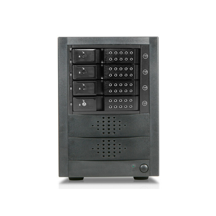 RAIDage JAGE5BT4HDBK-DE-P Drive Enclosure 12Gb/s SAS, SATA/600 - Mini-SAS HD Host Interface Tower - Black