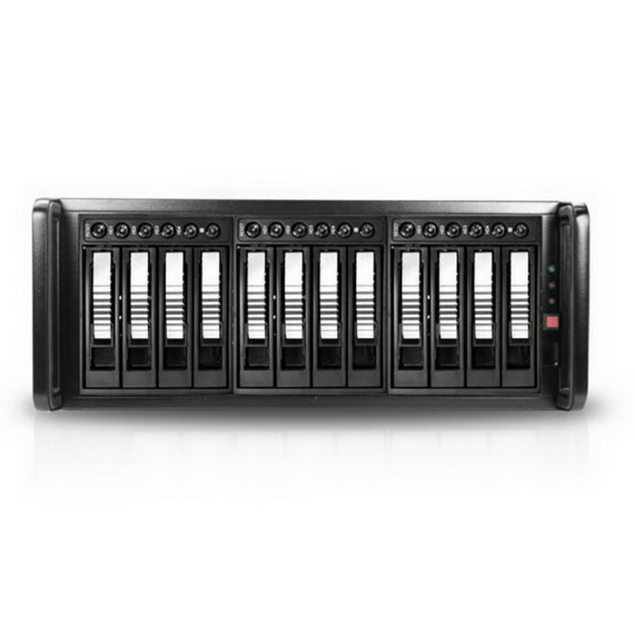 RAIDage JAGE412HDSL Drive Enclosure 12Gb/s SAS, SATA/600 - Mini-SAS HD Host Interface - 4U Rack-mountable - Black, Silver