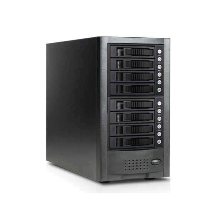 RAIDage JAGE6BT8HDBK Drive Enclosure 12Gb/s SAS, SATA/600 - Mini-SAS HD Host Interface Tower - Black