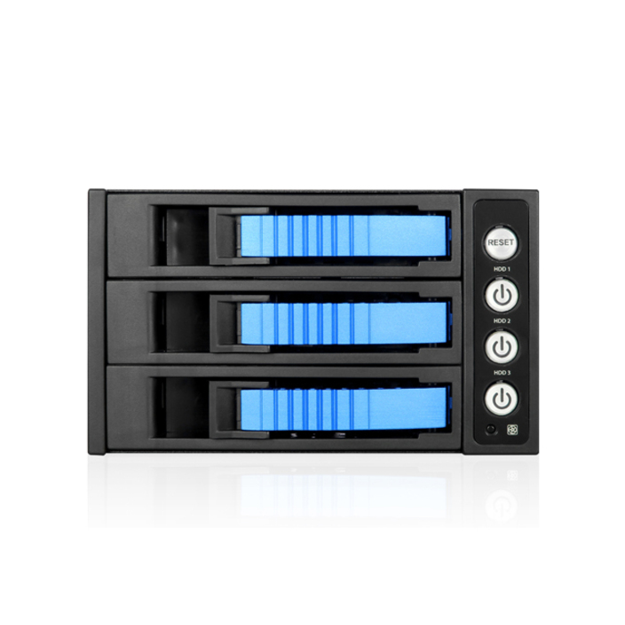 iStarUSA BPU-230HD Drive Enclosure for 5.25" - Serial ATA/600 Host Interface Internal - Black, Blue