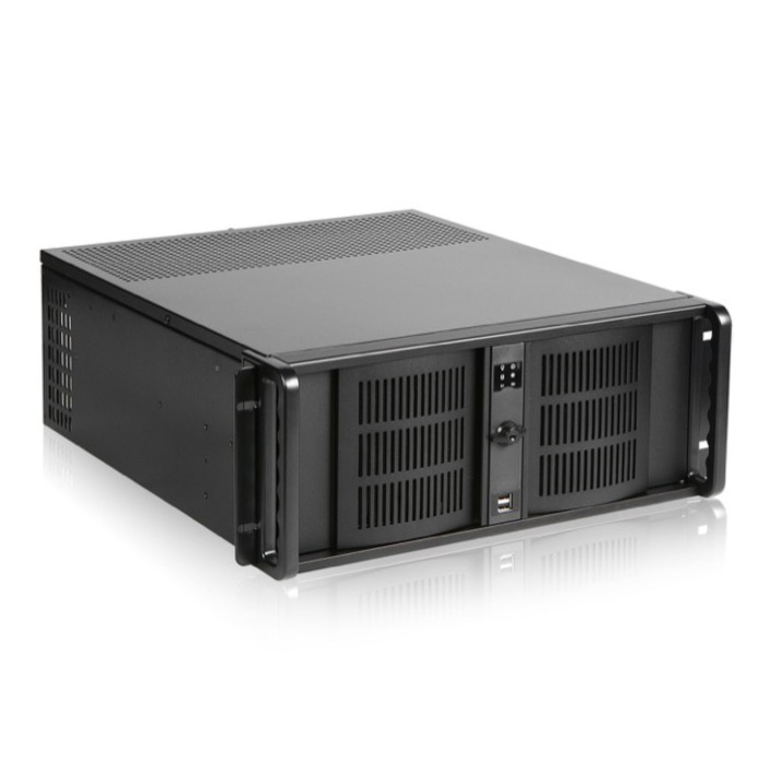 iStarUSA 4U Compact Stylish Rackmount Chassis with 500W Redundant Power Supply