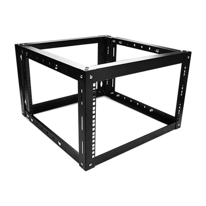 Claytek 6U 800mm Adjustable Wallmount Server Cabinet with 1U 24-port Cat6 Patch Panel