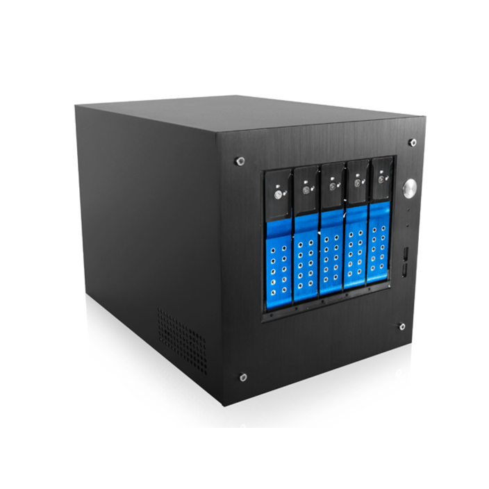 iStarUSA Compact Stylish 5 x 3.5" Hotswap Trayless mini-ITX Tower