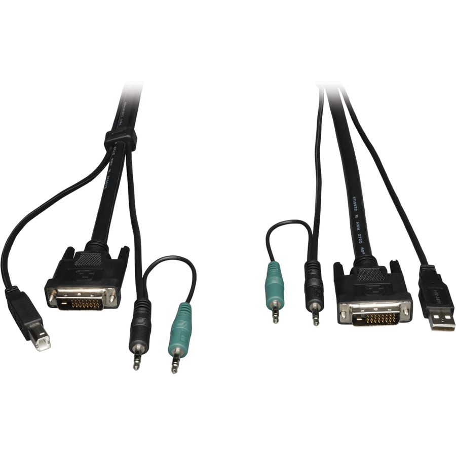 Eaton Tripp Lite Series DVI / USB / Audio KVM Cable Kit, 15 ft. (4.57 m)