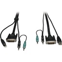 Eaton Tripp Lite Series DVI / USB / Audio KVM Cable Kit, 15 ft. (4.57 m)