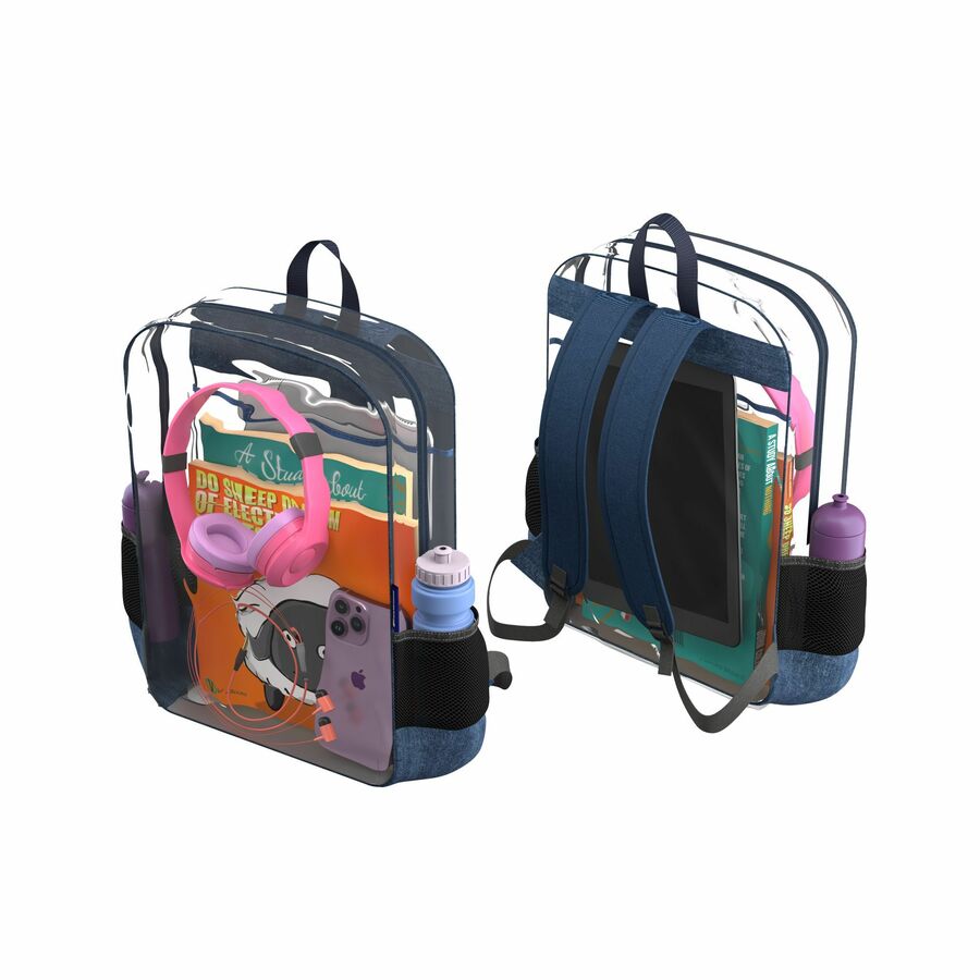 MAXCases Extreme Clear Backpack w/1 Compartment (See-Through Backpack)