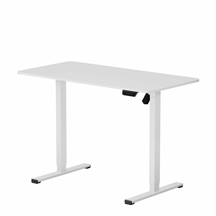 FlexiSpot EC2 48" Wide Electric Rectangular Adjustable Standing Desk, White