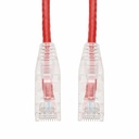 AddOn 10ft Red CAT 6A Slim PVC Ethernet Cable Snagless Clear-Claw TAA RJ-45 M/M