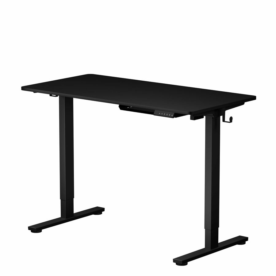 FlexiSpot EZ2 48" Wide Electric Adjustable Standing Desk with 2 Hooks and 1 Storage Box, Black